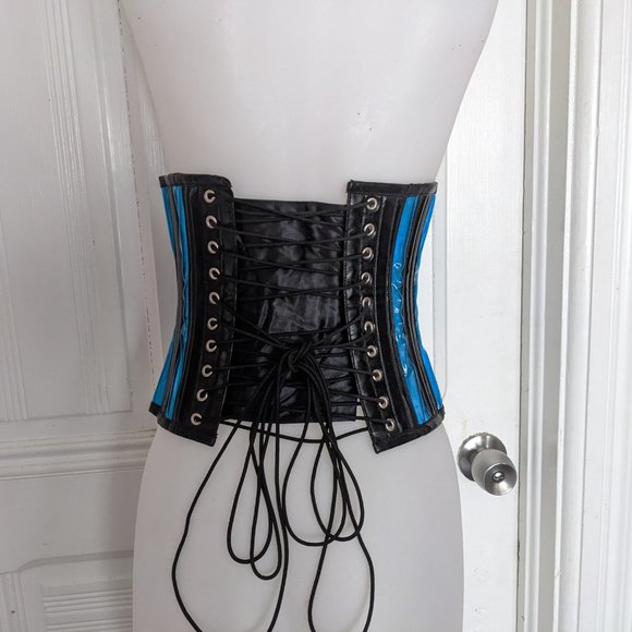 Cybergoth PVC Vinyl Corset Versatile Fashions Vintage 90s - Picture 2 of 14